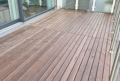 Holzterrasse Thermo Esche